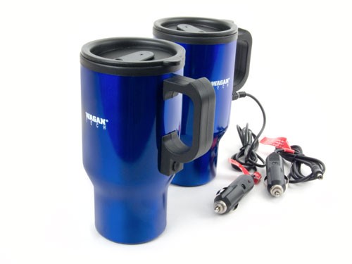 Wagan 12 Volt Ceramic Heated Travel Mug, Blue